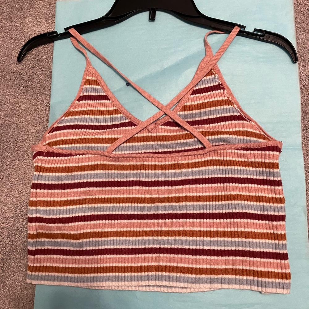 Kendall and Kylie size M cropped top spaghetti straps multicolored Viscose